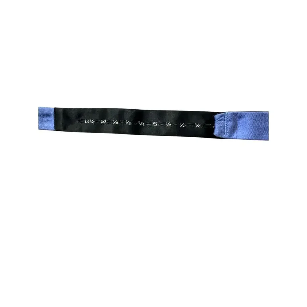 Michael Kors Blue Textured Woven Self-Tie Bow Tie